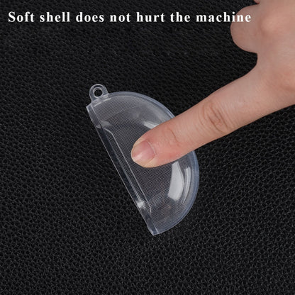 Clear TPU earbud case cover with finger grip, soft protective shell design