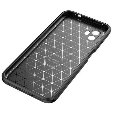 Phone case interior with TPU border and camera/port openings