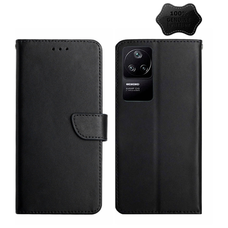 Black leather flip phone case with side strap and camera cutout view
