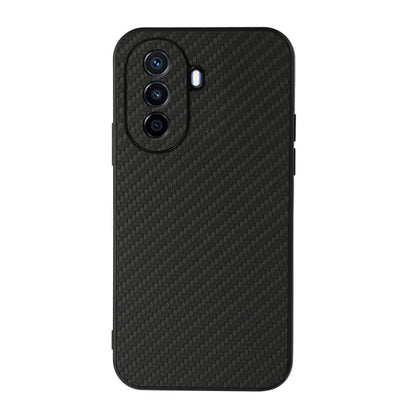Black carbon fiber texture shockproof phone case with camera cutout