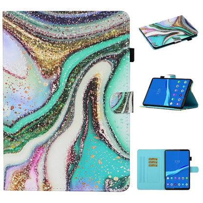 Glitter abstract smart leather tablet case with foldover cover and stitched corners