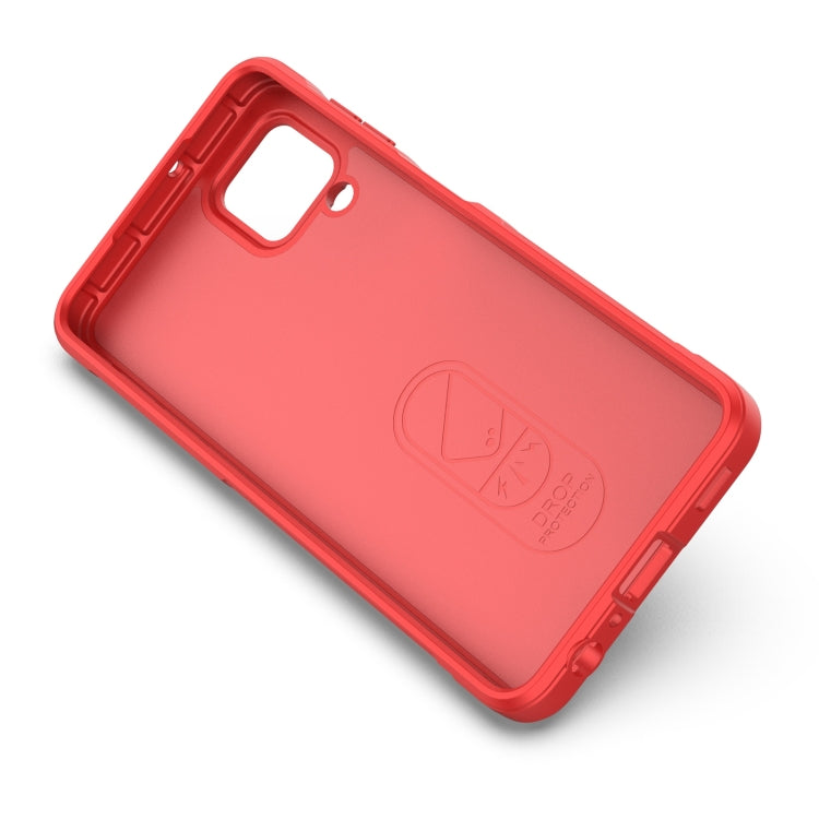 Magic Shield TPU + flannel phone case in red with camera cutout