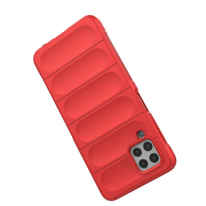Magic Shield TPU + flannel phone case in red with textured back grip