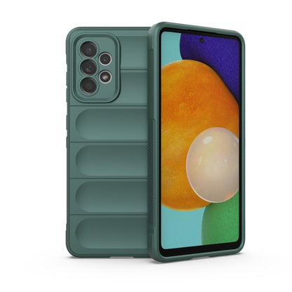 Green TPU phone case with flannel lining, raised edge around screen and camera cutouts