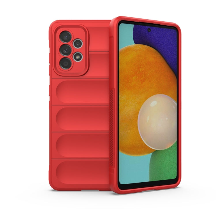 Red TPU phone case with flannel lining, shock-absorbing shell and camera cutouts