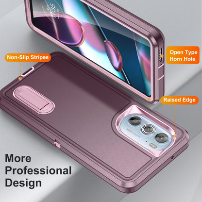 Rugged purple phone case with raised edges for camera and screen protection