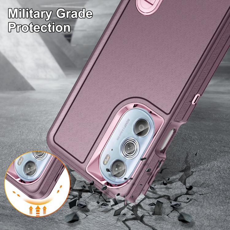 Rugged purple phone case with military-grade protection and reinforced corners