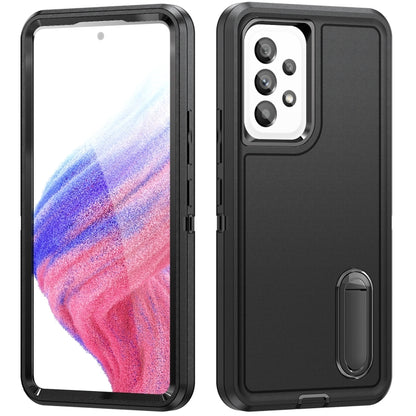 Rugged phone case with grip holder, black, camera cutout and side button