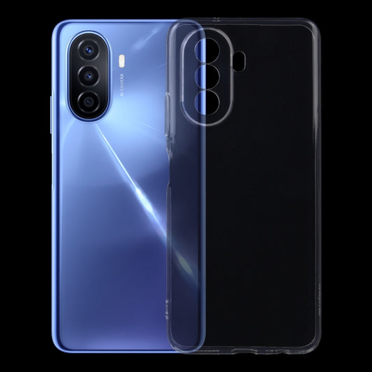 Transparent TPU phone case, thin clear cover with camera cutout and side buttons