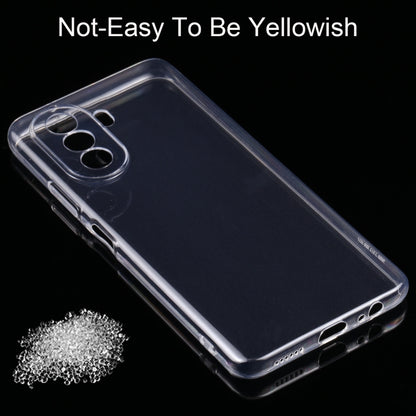 Clear TPU phone case with camera cutout, protective anti-yellowing design