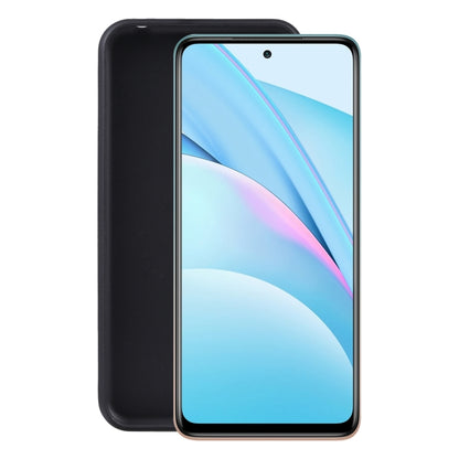 Blue TPU phone case with transparent back frame, phone screen visible