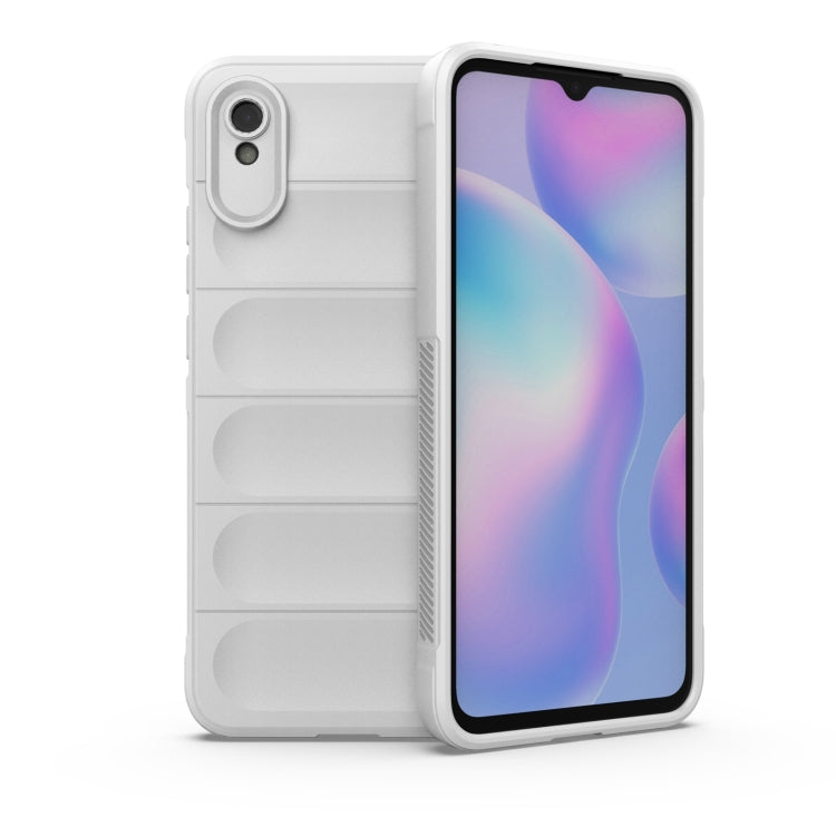White rugged phone case with card-slot back and raised screen protection