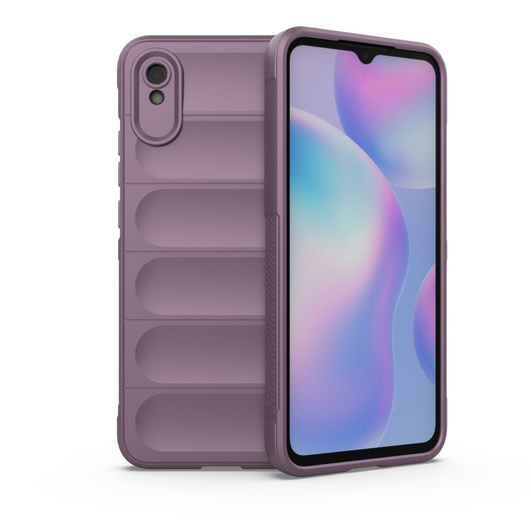 Purple rugged phone case with card-slot back and raised screen edge