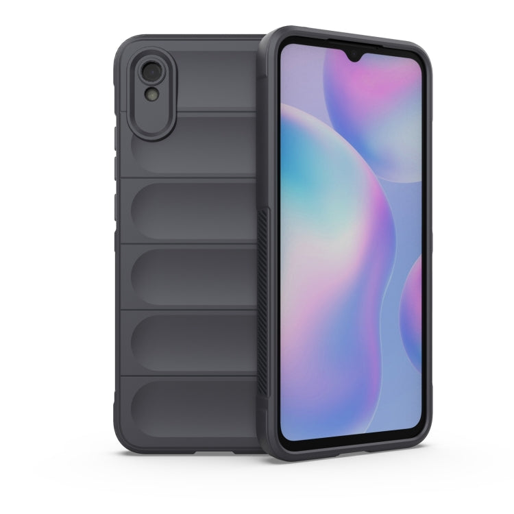 Rugged TPU phone case with camera cutout, dark gray back with textured grip panels