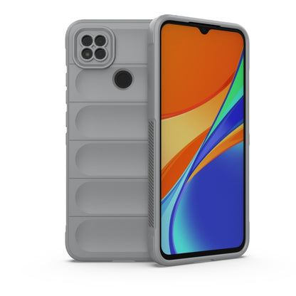 Light gray TPU flannel phone case with textured back and camera cutouts