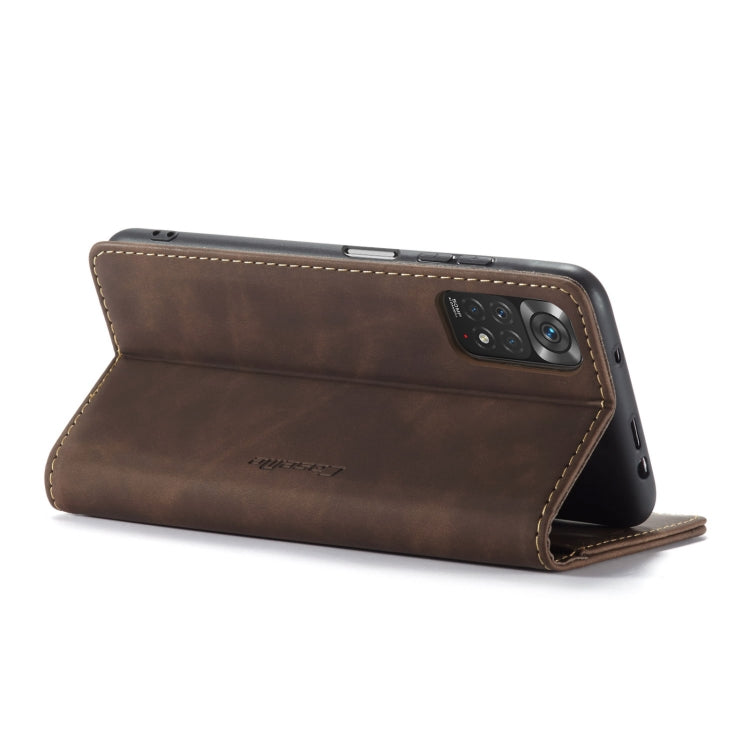 Brown leather flip phone case with kickstand viewing angle