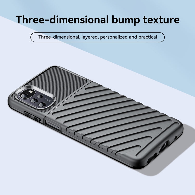 Shockproof TPU phone case, dark ridged texture, slim profile with camera opening