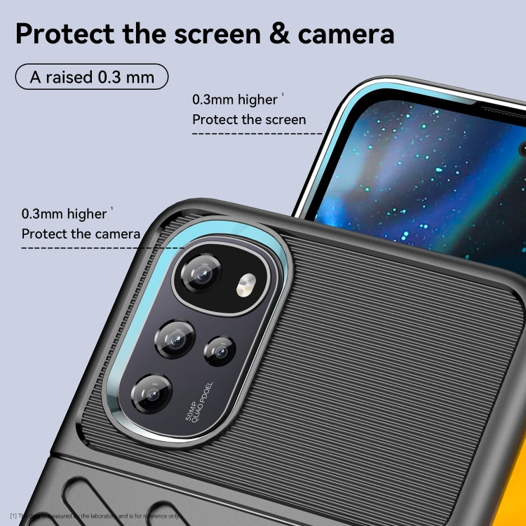 Shockproof TPU phone case, black, raised lip around camera and screen opening