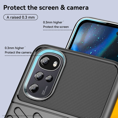 Shockproof TPU phone case, black, raised lip around camera and screen opening