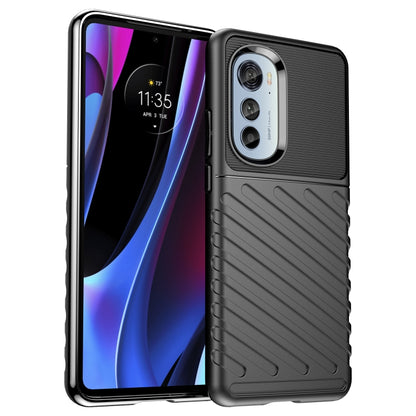 Shockproof TPU phone case, black textured grip with camera cutouts and raised edges