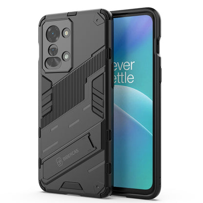 Black armored dual-layer phone case with PC back and TPU liner for OnePlus Nord 2T