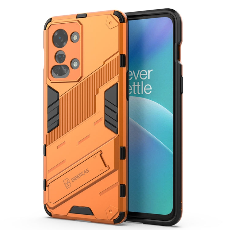 Orange armored dual-layer phone case with PC back and TPU liner for OnePlus Nord 2T