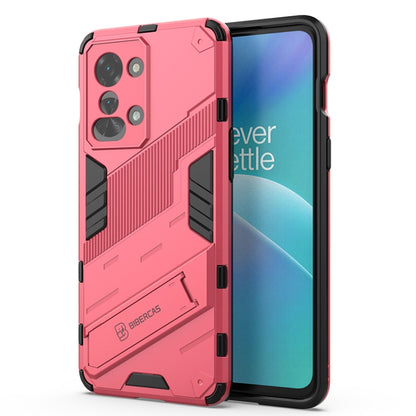 Pink armored dual-layer phone case with PC back and TPU liner for OnePlus Nord 2T
