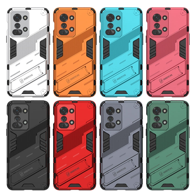 Armored dual-layer phone cases shown in multiple colors for OnePlus Nord 2T