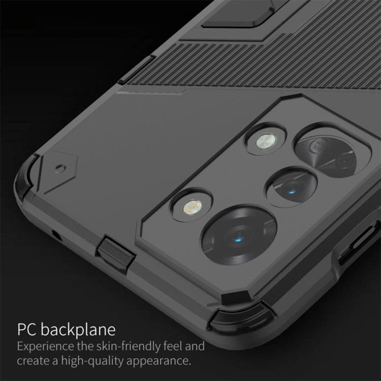 Rugged phone case for OnePlus Nord 2T with raised camera panel and edge protection