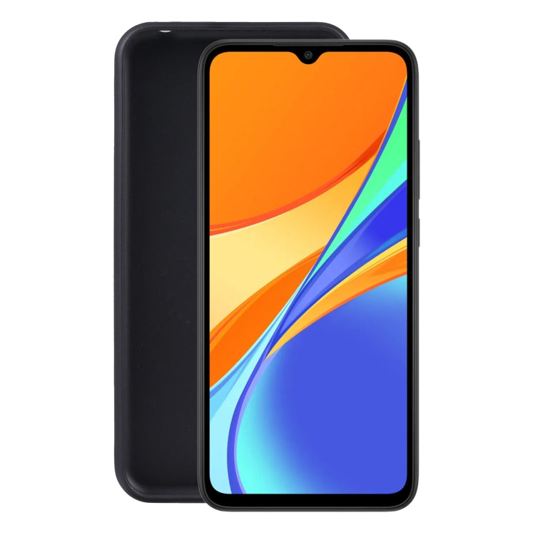 Black TPU phone case with colorful orange-blue abstract front window