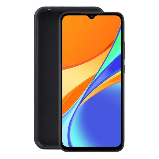 Black TPU phone case with colorful orange-blue abstract front window