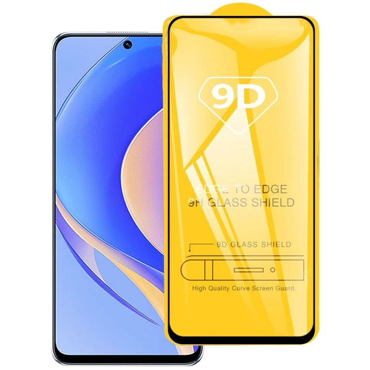 9D full glue tempered glass screen protector with curved edge cover for phone display