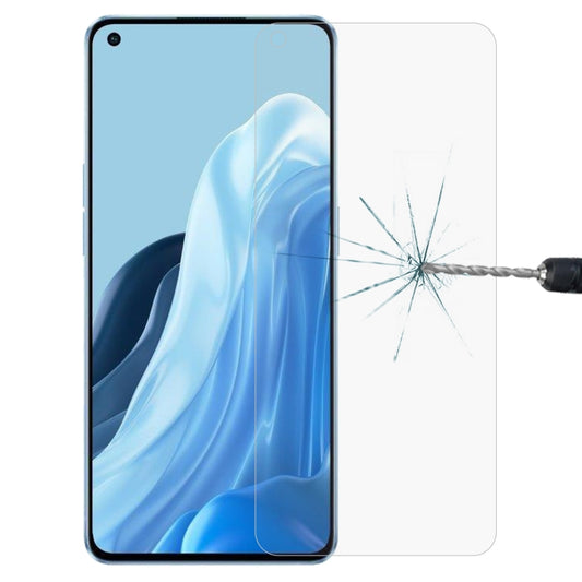 Tempered glass screen protector film with impact-crack visual and clear coverage on phone
