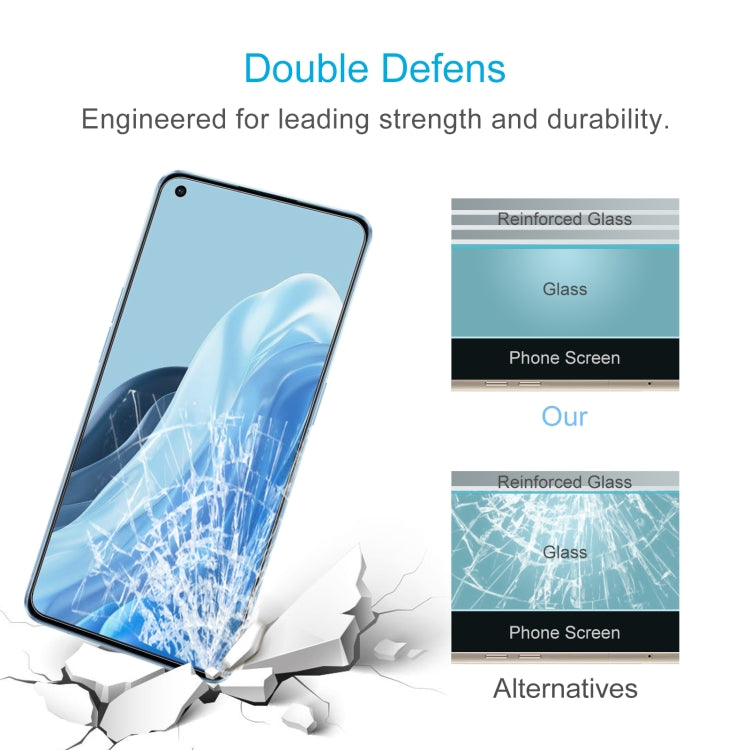 Tempered glass screen protector film with reinforced glass and shatter-resistance diagram