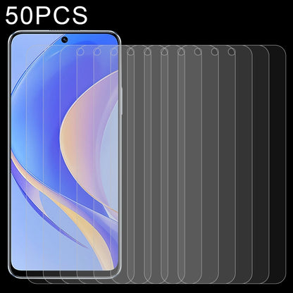 50-pack tempered glass screen protectors for smartphone, multiple clear glass sheets