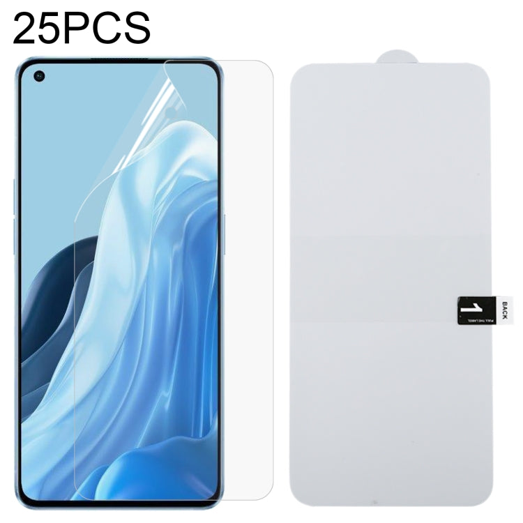 Full screen hydrogel screen protector film set, 25-pack with clear protective sheets