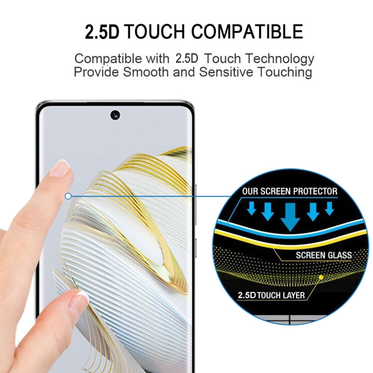 Tempered glass screen protector with smooth-touch contact on smartphone screen