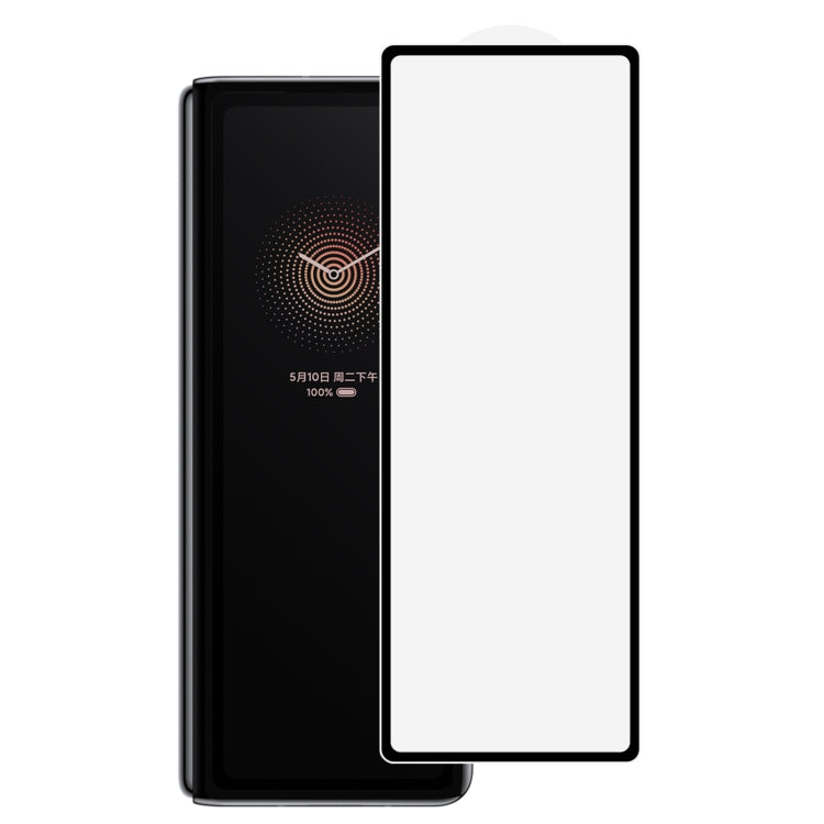 Clear full-coverage tempered glass screen protector for foldable smartphone display