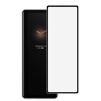 Clear full-coverage tempered glass screen protector for foldable smartphone display