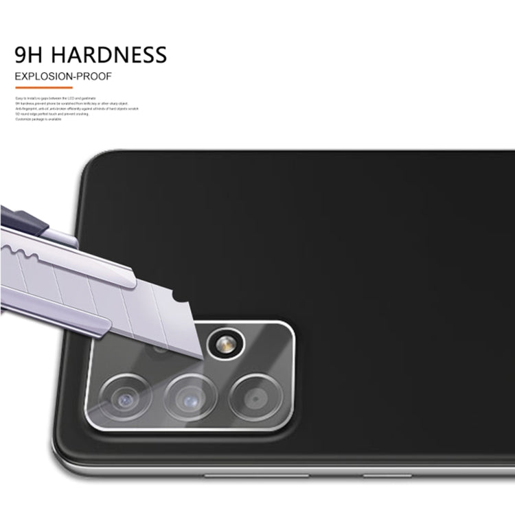 Rear camera lens shield tempered glass protector with cutout for camera lenses