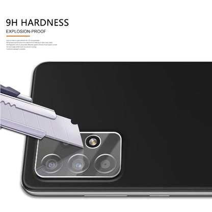 Rear camera lens shield tempered glass protector with cutout for camera lenses