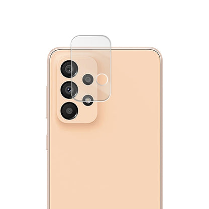 Clear rear camera lens shield tempered glass on a phone back with camera cutouts
