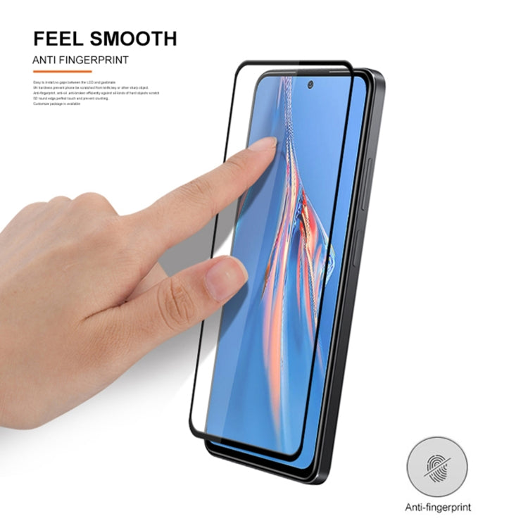 Tempered glass screen protector film, hand applying over phone front display