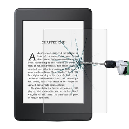 Tempered tablet glass screen protector film on a tablet device screen