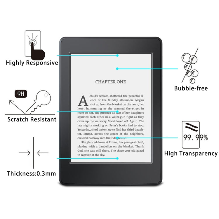 Clear tempered glass screen protector for tablet with bubble-free, high transparency