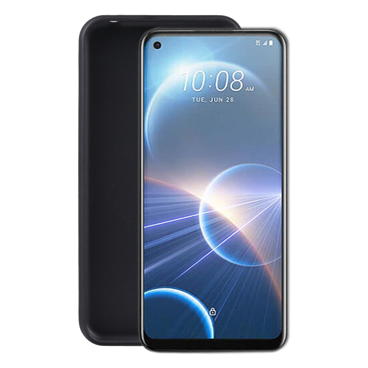 TPU phone case with black frame, front screen cutout for HTC Desire 22 Pro