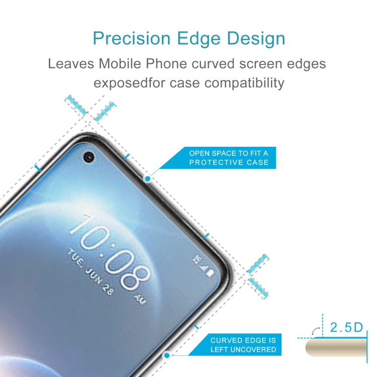 Tempered glass screen protector with precision edge design for curved screen fit