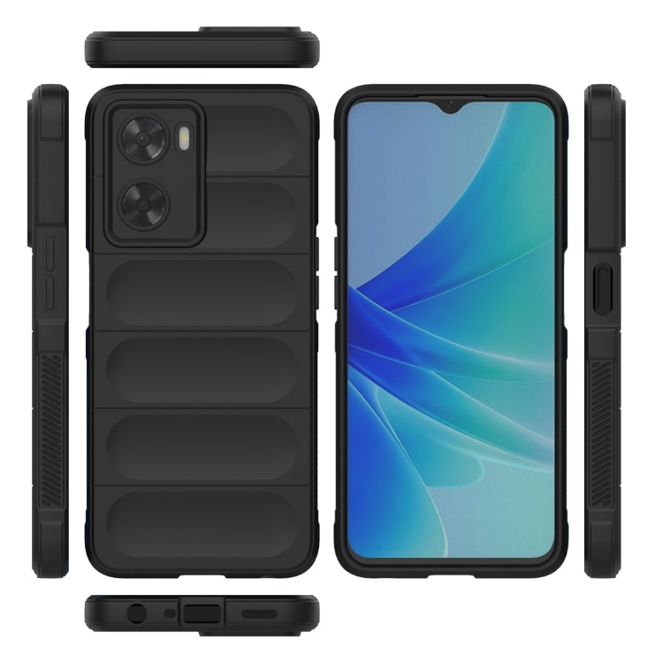 Black TPU phone case with front cover, back panel, and side buttons exposed