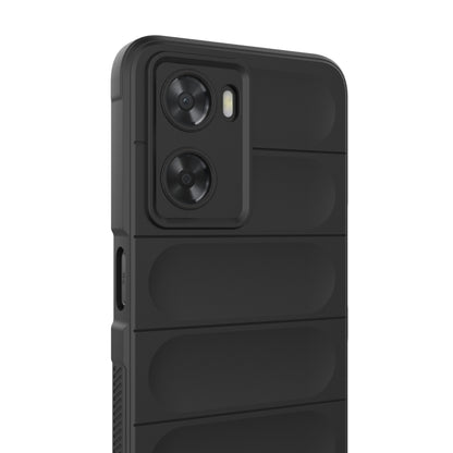 Black TPU phone case close-up with dual camera cutouts and grip texture
