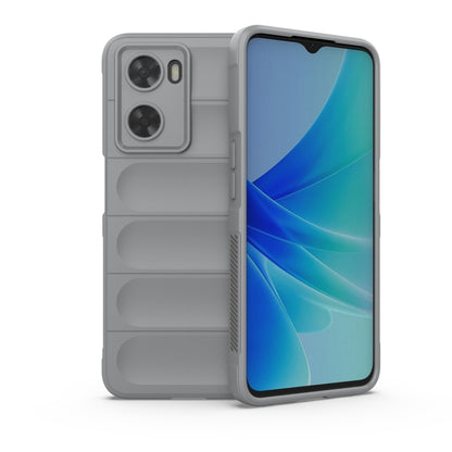 Grey TPU phone case with raised camera cover and protective back panel